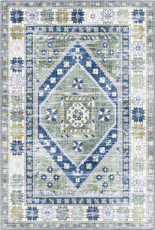 Megen Traditional Grass Green Area Rug