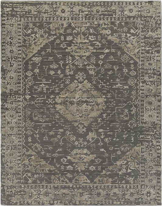 Trimpert Traditional Charcoal Area Rug