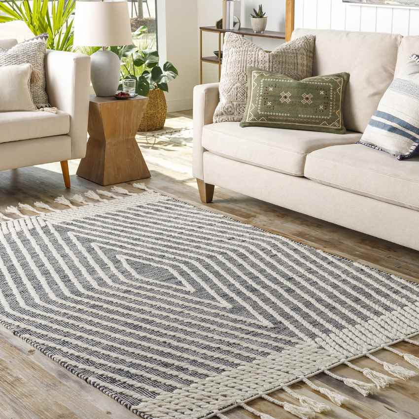 Arlington Heights Global Charcoal Area Rug