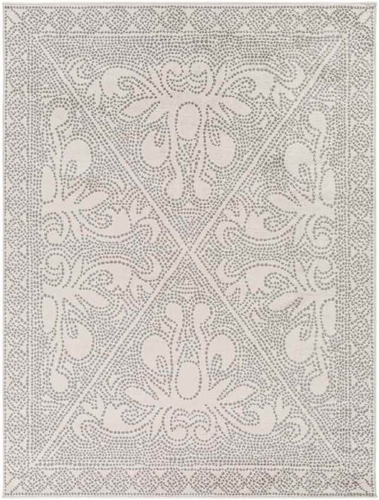 Vosberg Traditional Light Gray Area Rug