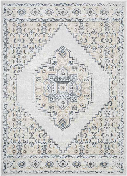 Beerta Traditional White Area Rug