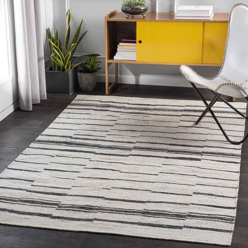 Goldhoorn Global Cream/Charcoal Area Rug