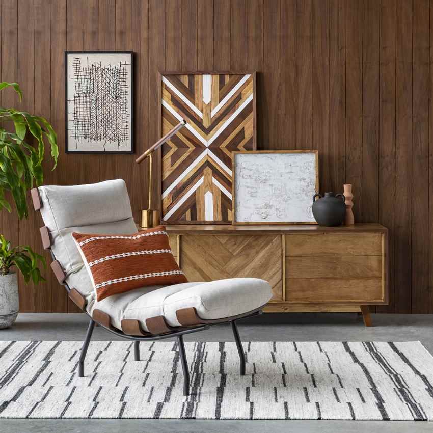 Goldhoorn Global Cream/Charcoal Area Rug