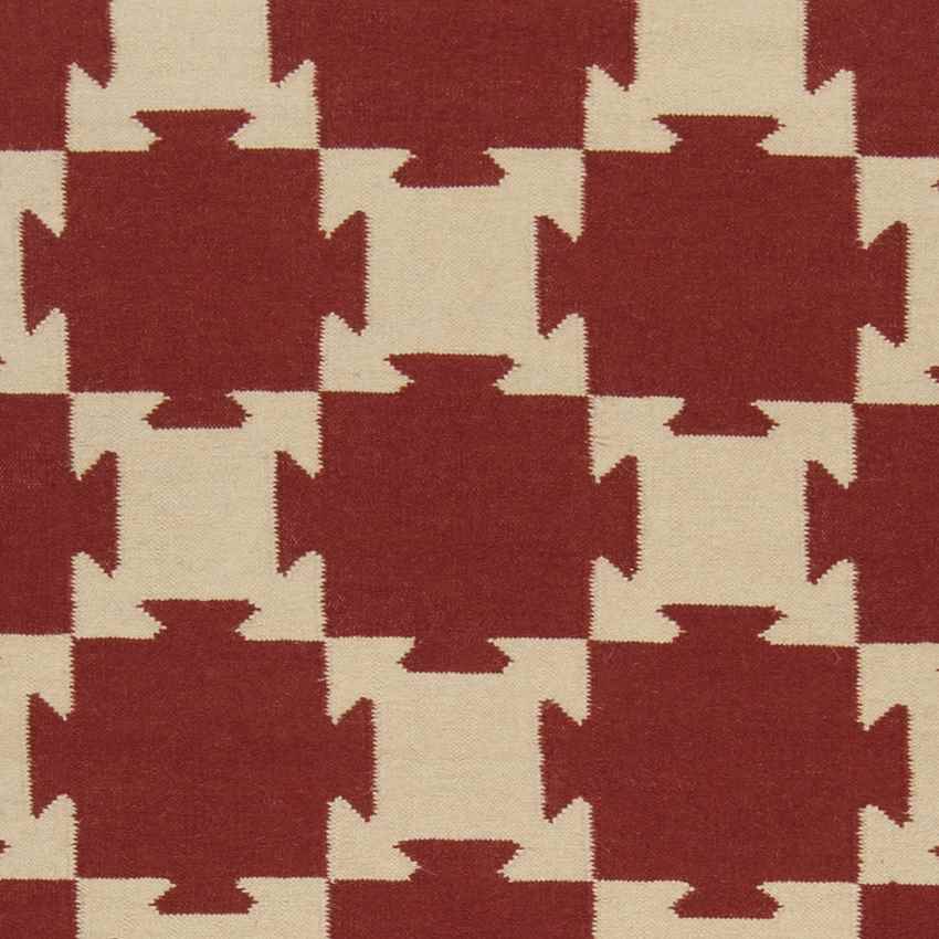 Rhenoy Modern Dark Red Area Rug