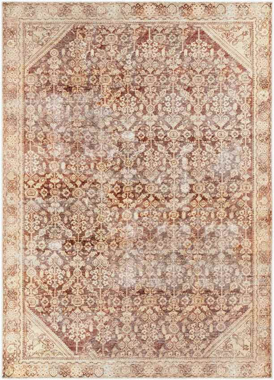 West Point Traditional Saffron Washable Area Rug