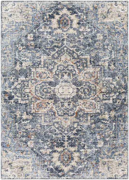 Tippecanoe Traditional Navy Area Rug