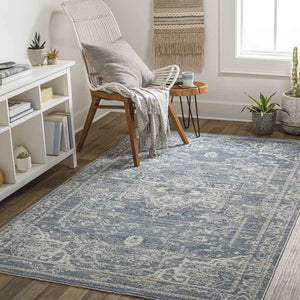 Jay Traditional Dark Blue Area Rug