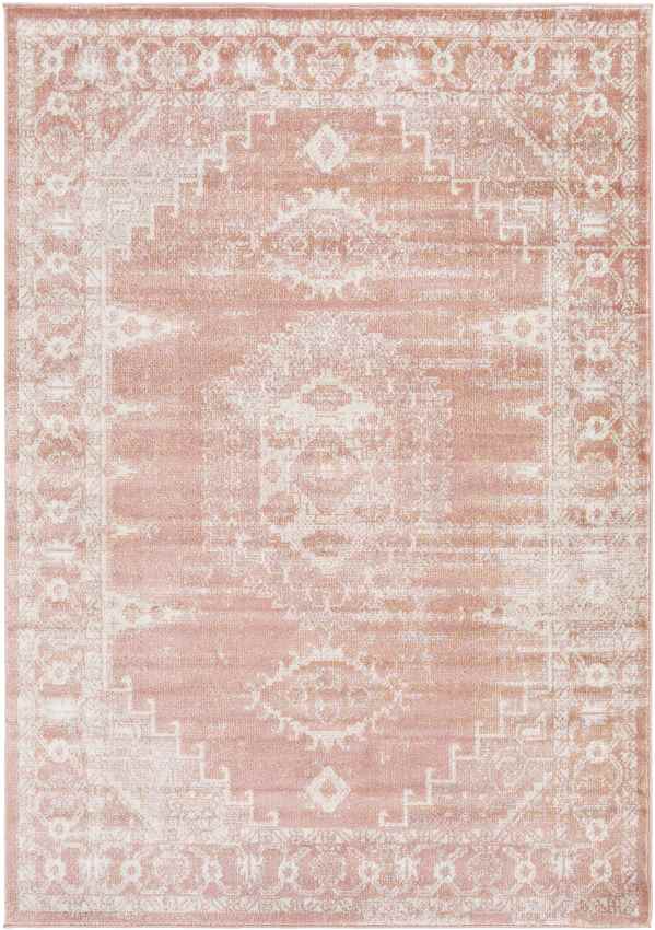Rock Traditional Coral Area Rug