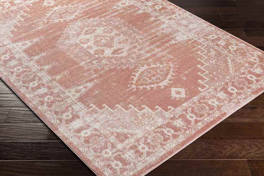 Rock Traditional Coral Area Rug