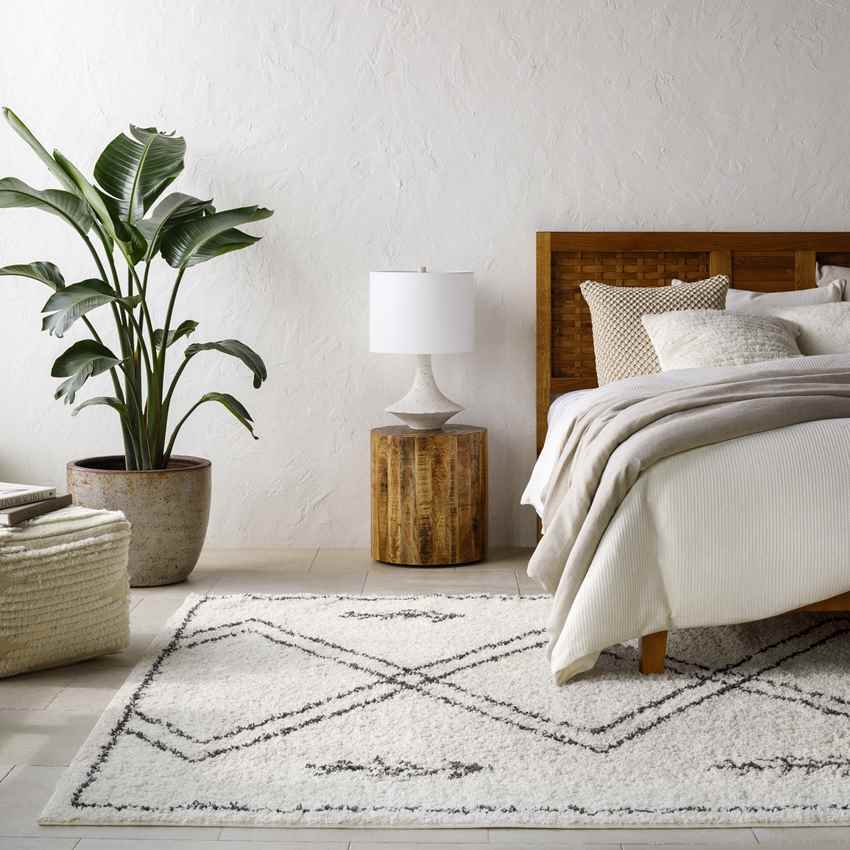 East Peoria Global Cream Area Rug