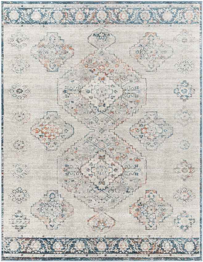 New Salem Traditional Aqua Area Rug