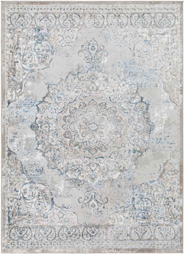 Jerry Traditional Denim Area Rug