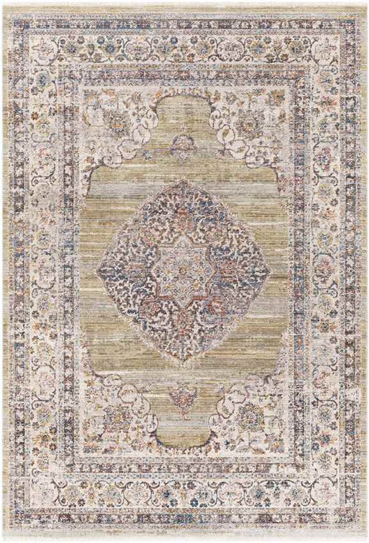 Winthrop Harbor Traditional Olive Area Rug