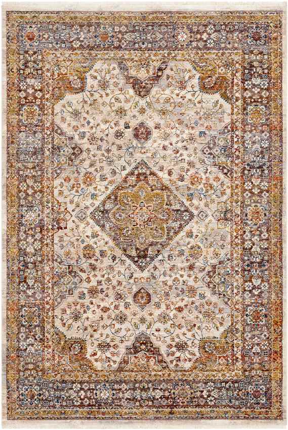 Wonder Lake Traditional Burnt Orange Area Rug