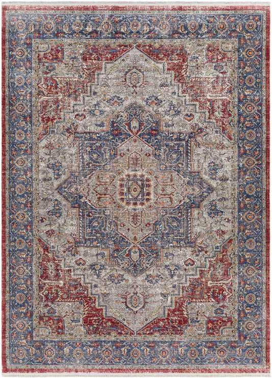Pierceton Traditional Burnt Red Area Rug