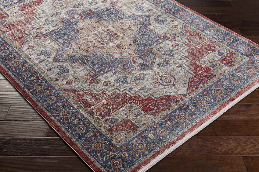 Pierceton Traditional Burnt Red Area Rug