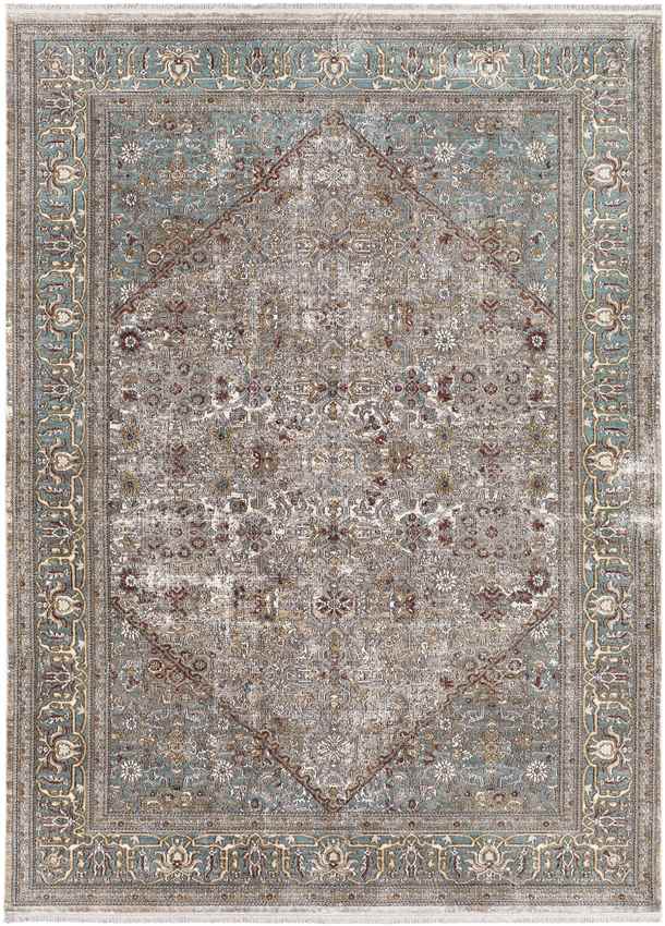 Redkey Traditional Brown Area Rug