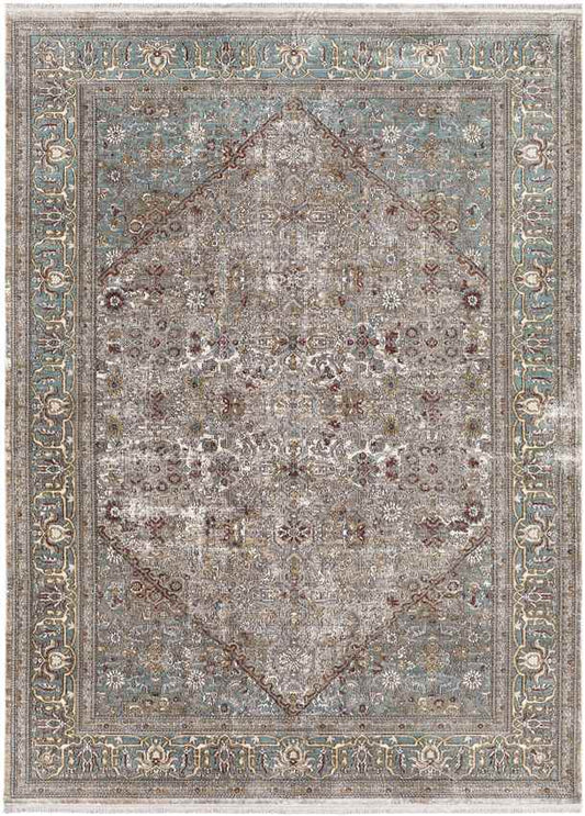 Redkey Traditional Brown Area Rug