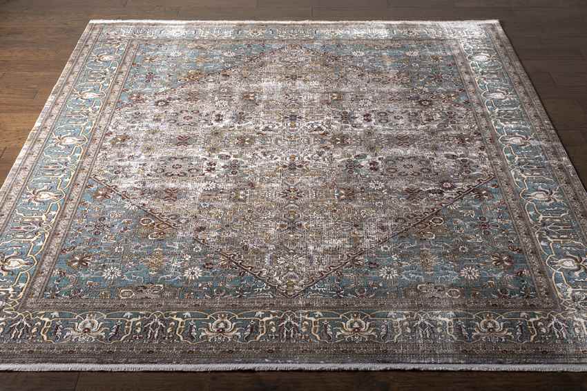 Redkey Traditional Brown Area Rug