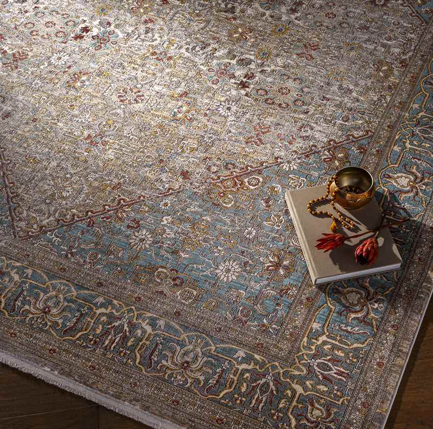 Redkey Traditional Brown Area Rug