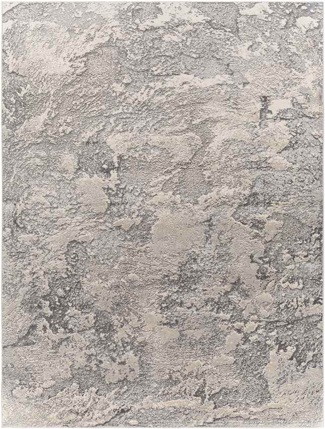 Lake in the Hills Modern Light Gray Area Rug