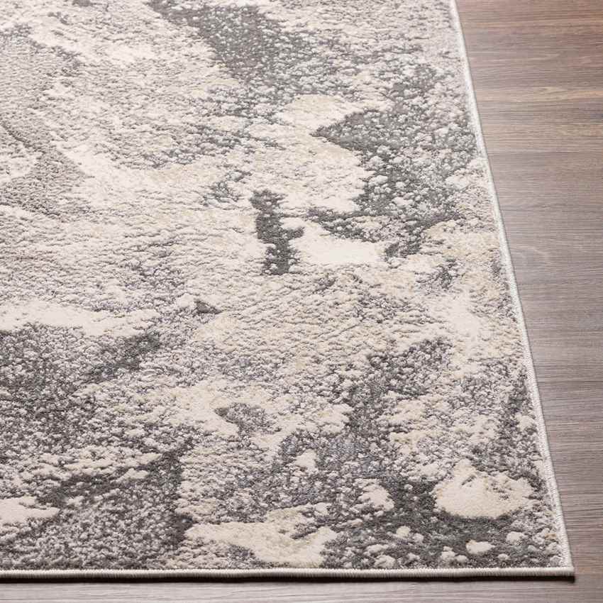 Lake in the Hills Modern Light Gray Area Rug