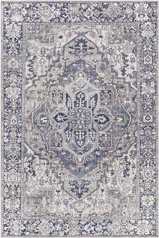 Manche Traditional Charcoal Area Rug