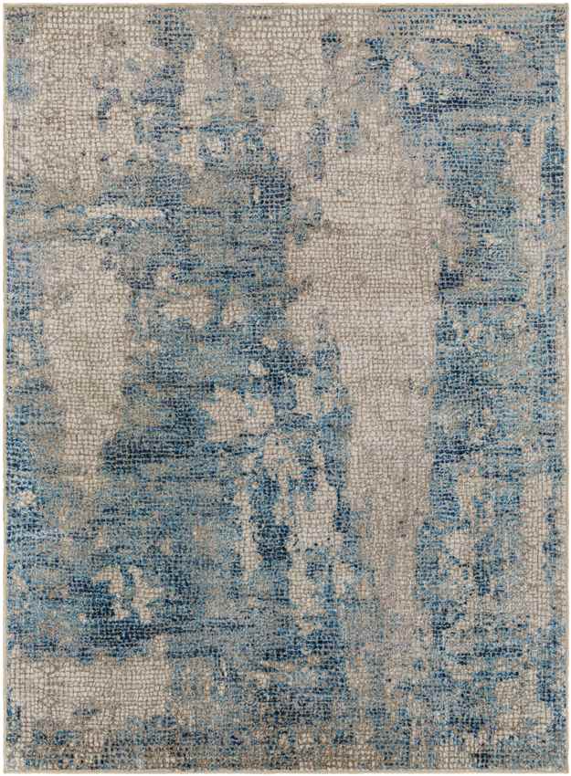 Trail Creek Modern Teal Washable Area Rug