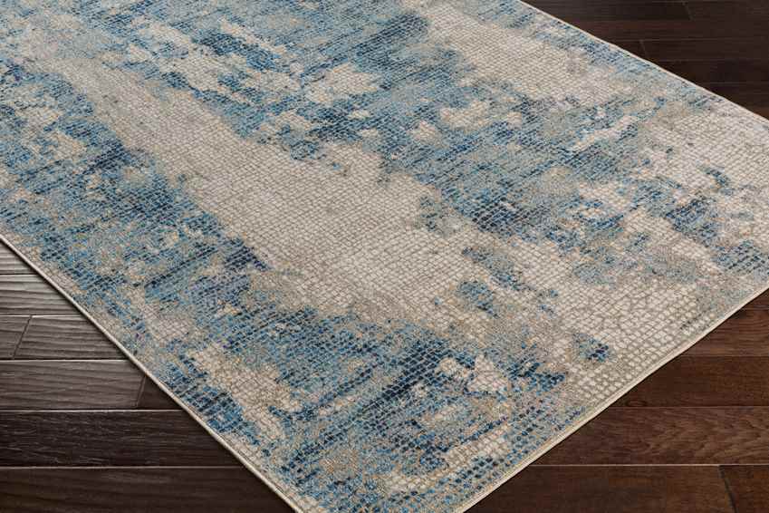 Trail Creek Modern Teal Washable Area Rug