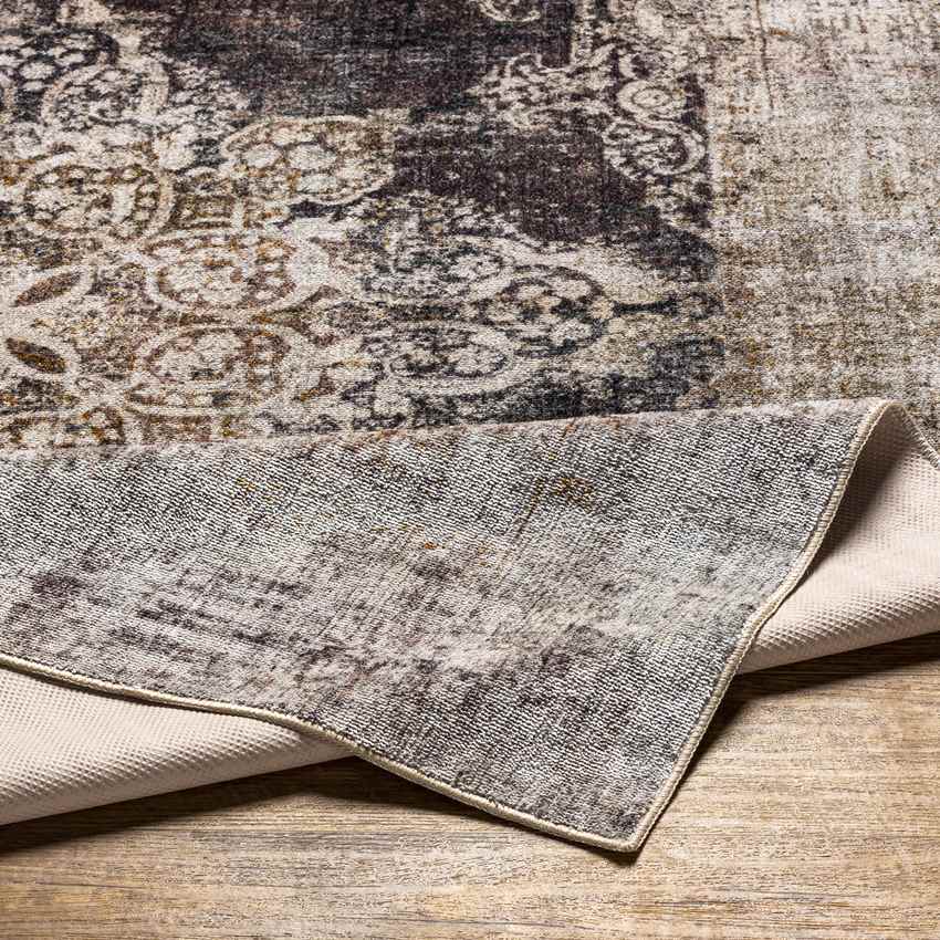 Wallace Traditional Coffee Washable Area Rug