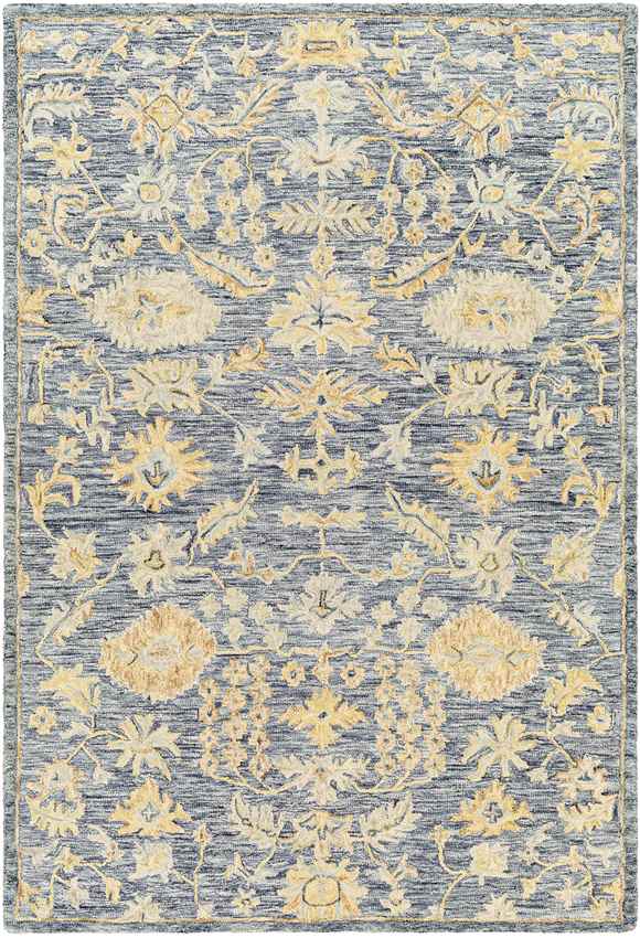 Hobart Traditional Dark Blue Area Rug
