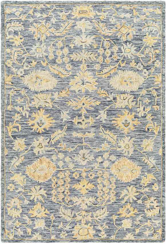 Hobart Traditional Dark Blue Area Rug