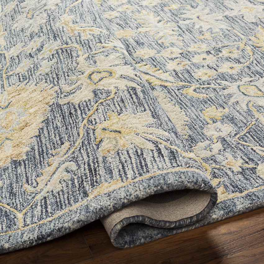 Hobart Traditional Dark Blue Area Rug