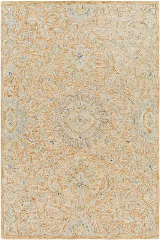 East Chicago Traditional Burnt Orange Area Rug