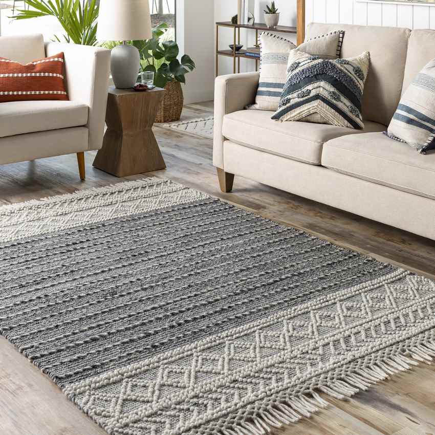 Woodlawn Heights Cottage Charcoal Area Rug