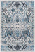 West Lebanon Traditional Navy Washable Area Rug