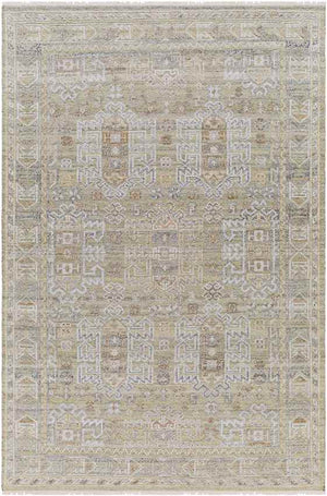 Indian Village Traditional Taupe Area Rug