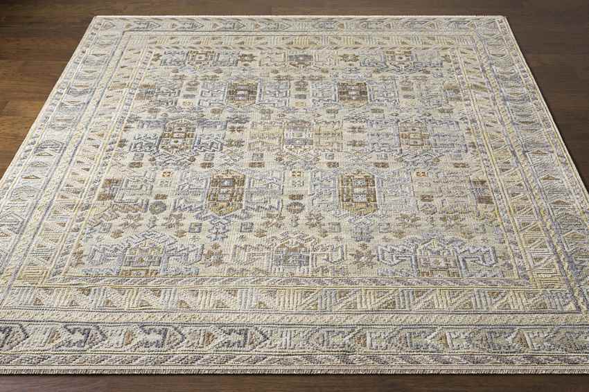Indian Village Traditional Taupe Area Rug