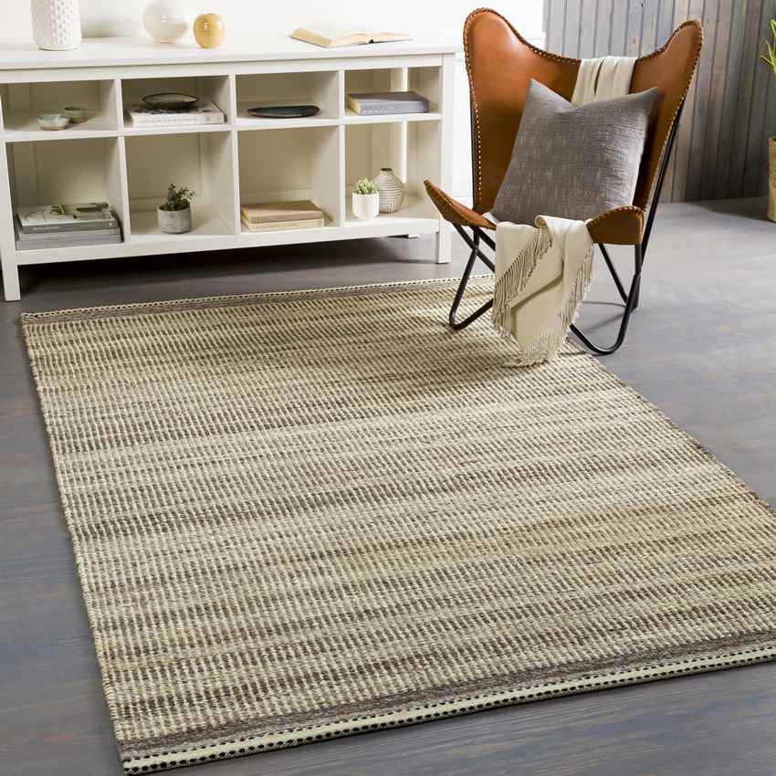 Mount Clare Cottage Dark Brown Area Rug