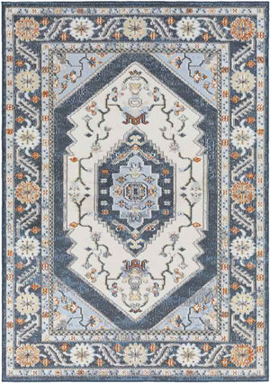 Country Club Hills Traditional Denim Area Rug