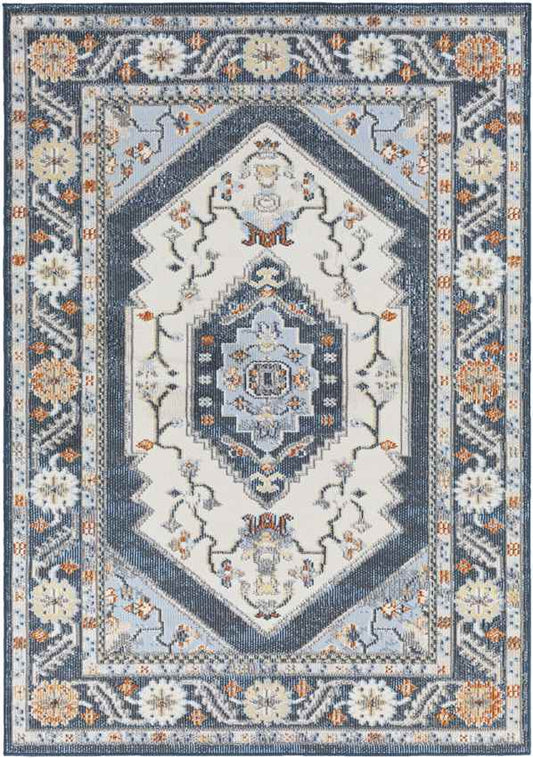 Country Club Hills Traditional Denim Area Rug