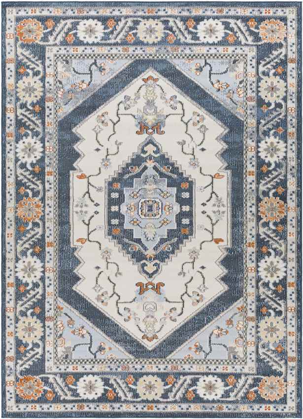 Country Club Hills Traditional Denim Area Rug