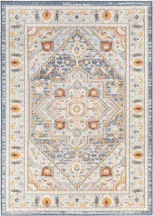 Crescent Traditional Navy Area Rug