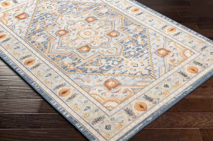 Crescent Traditional Navy Area Rug