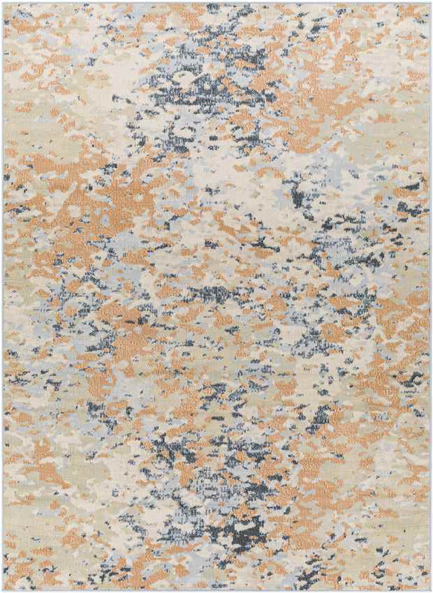 De Land Modern Burnt Orange Area Rug