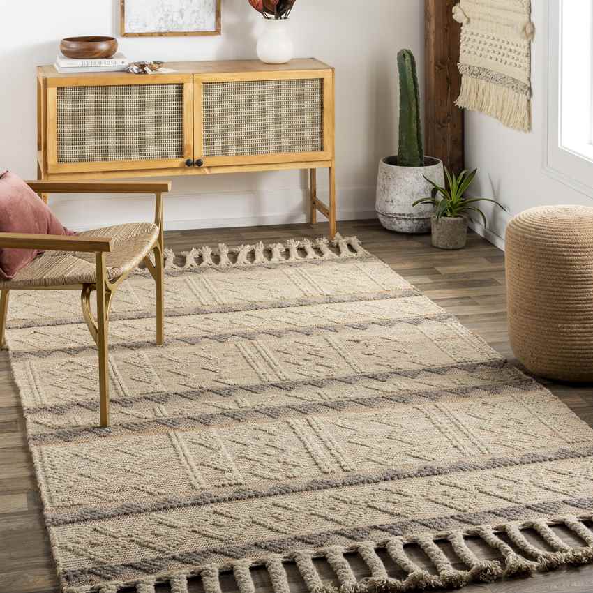 Mount Vernon Global Tan Area Rug