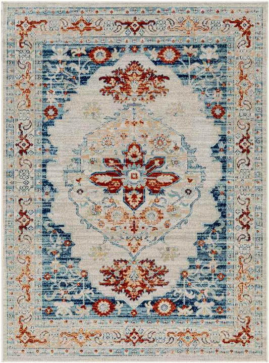 Burket Traditional Cream Area Rug