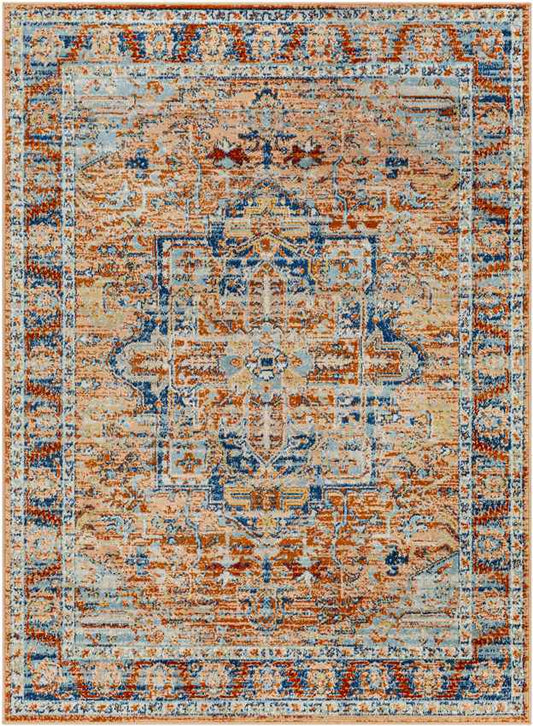 Cannelburg Traditional Burnt Orange Area Rug