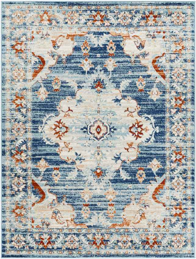 Mhilea Traditional Navy Area Rug