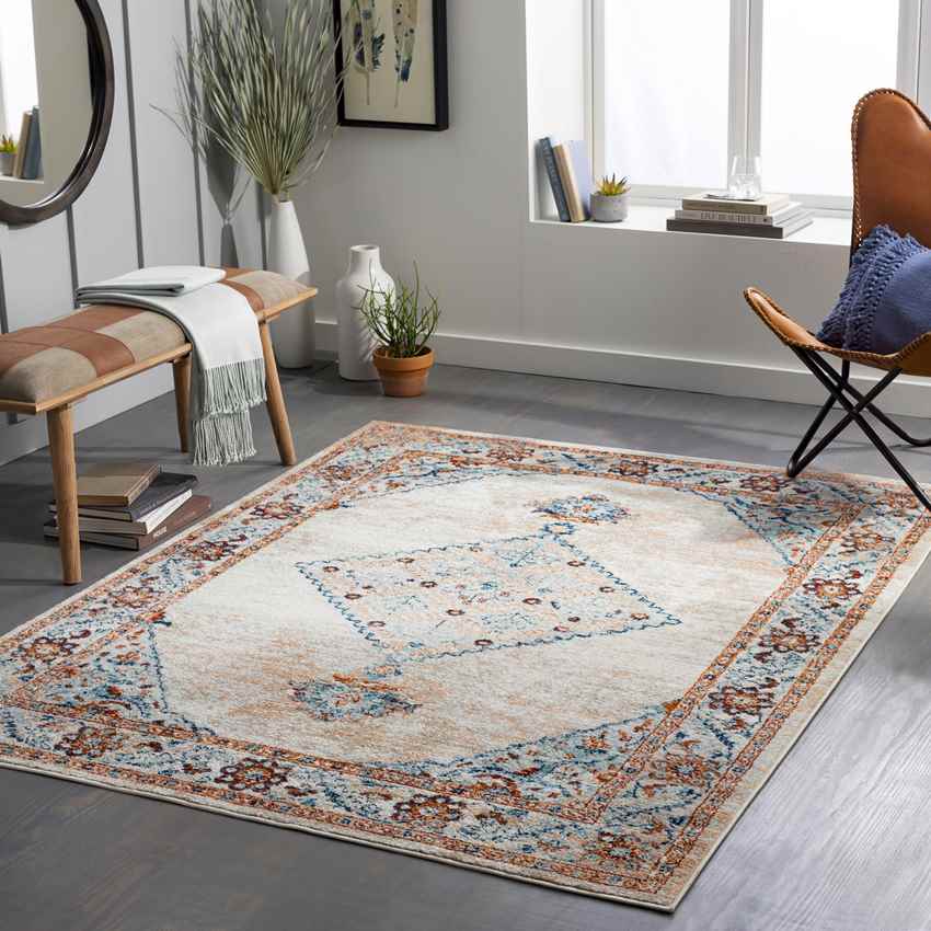 Claypool Traditional Ivory Area Rug
